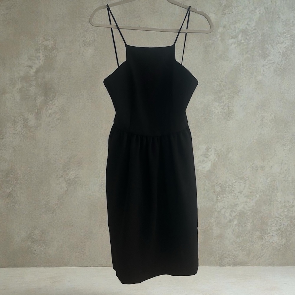 ba&sh Black Midi Dress with Spaghetti Straps